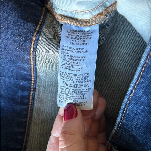 J.Crew Full Length Wide-Leg Denim Jeans Size 27 Dark Wash Button Fly - Picture 10 of 12